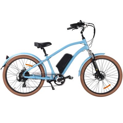 China Aluminum alloy in lithium battery running beach electric city bicycle e-bike ATV for woman scooter travel outdoor bikes cheaper for sale