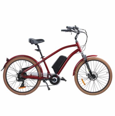 China Aluminum alloy factory price electric city bike lithium battery beach e-bike ATV for woman scooter travel outdoor ebike for sale