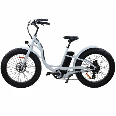 China Fashion standard style 24 steps electric bicycle 48V 13Ah lithium battery mountain bike lady fat tire electric bicycle by ebike for sale