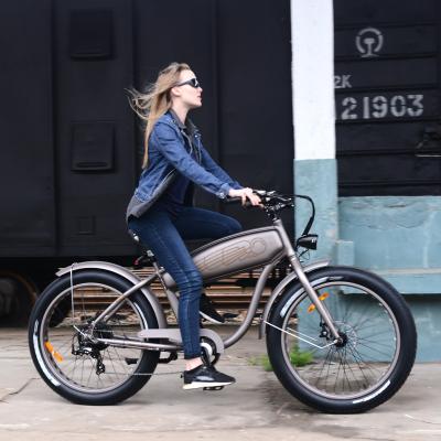 China Chinese factory hot sale aluminum alloy electric bikes motor fat tire 26x4.0 ebike 48v 500w mountain bicycle city scooters alloy frame for sale