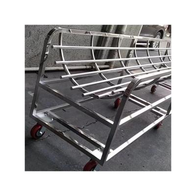 China Hot Selling High Quality Heavy Duty Stainless Steel Sheet Storage Hotel Hospital Scratch Feeding Cart For Storage Transportation for sale