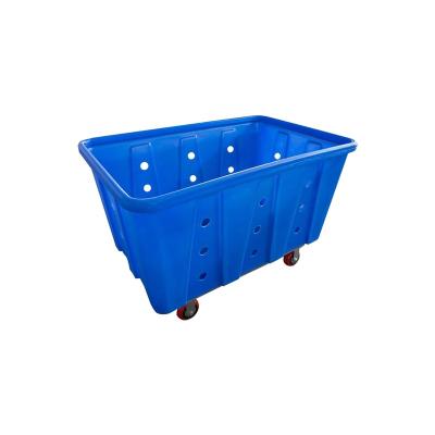 China Heavy Duty Silent Laundry Hotel Hospital Factory Goods Clothes Storage Trolley Large With Wheels Convenient Trolley With Clothes for sale