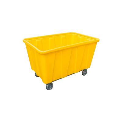 China 2022 Hot Selling Laundry Hotel Hospital High Performance Storage Plastic Wheeled Recycling Cart For Factory Handling for sale