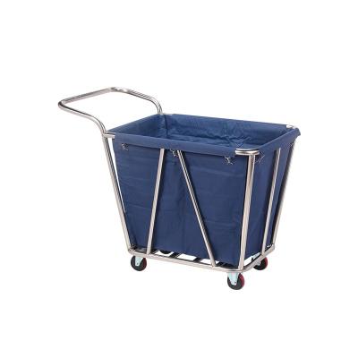 China Hot Selling Durable 0.45mm and 4' Wheel Laundry Hotel Hospital Laundry Cart Laundry Basket for Hotel Room Commercial for sale