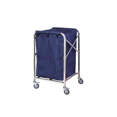 China Wholesale High Quality Durable Hotel Hospital Factory Folding Stainless Steel Laundry Trolley for Hotel Laundry Attendant for sale