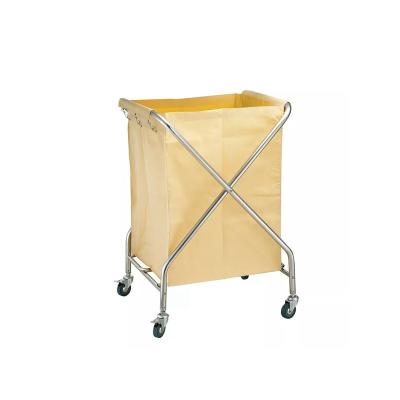 China Laundry Hotel Hospital Factory Direct Heavy Duty Stainless Steel Hotel Room Laundry Trolley For Recycling Clothes Sheet Cleaning for sale