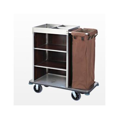 China All Industries China Factory Manufacture High Quality Single Sided Multifunctional Hotel Maid Service Trolley For Laundry Cleaning for sale