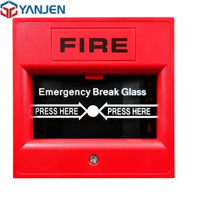 China 12-Years Factory Emergency Break Glass Fire Manual Call Point 105db Sound 12/24VDC Optional for sale