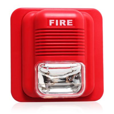 China 12 Years Factory 105db Sound Fire Manual Call Point DC12/24V Conventional Siren With Red Flesh for sale