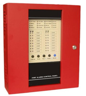 China 12 years factory 4 Zones red Unddressable Fire Alarm System , Fire Alarm Control Panel Durable for sale