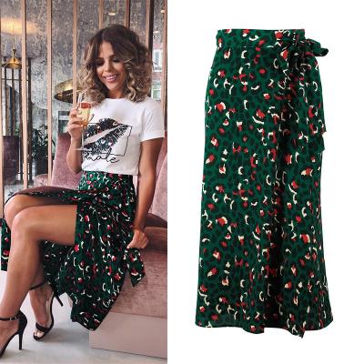 China Bandage Plus Size New Arrival Girls Skirt Set Skirts High Waist Sexy Leopard Floral Pencil Women Long Skirt for sale