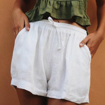 China Wholesale Women Wide Leg Shorts Workout Loungewear Ladies Anti-wrinkle Lovely Canvas Shorts for sale