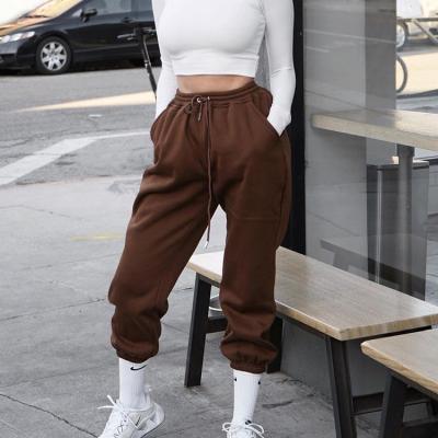 China 2021 new arrival fashion cotton Anti-wrinkle piled pants pants custom piled sweat joggers for sale