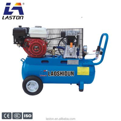 China Gasoline Engine Diesel Engine Lubricated Portable Gasoline Air Compressor for sale