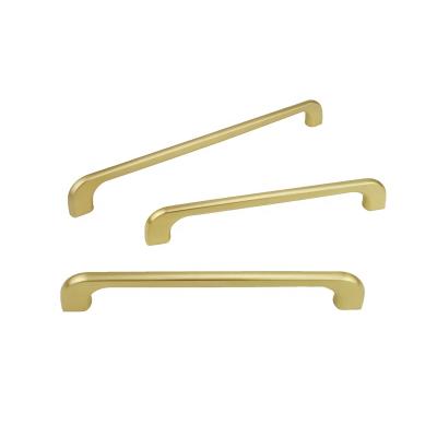 China High quality and not fade Nordic style Cabinet drawer gold drawing process wardrobe pulls kitchen handles for sale