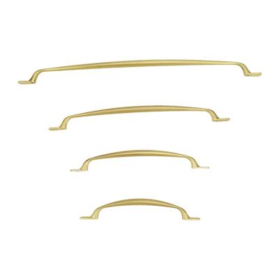 China Modern Simple Gold Sideboard Single Knobs and Handles Drawer Pulls Bedroom Knobs Cabinet Brass Hardware for sale