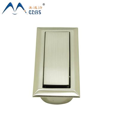 China Modern Simple Luxury Kitchens Furniture Hidden Cabinet Concealed Recessed Flush Pull Door Handle for sale