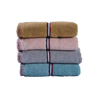 China Sustainable Colored 100% Cotton Shower Towel For Bathroom for sale