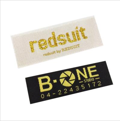 China Washable Wholesale Garment Accessories Label Customized Width Below Apparel Garment Labels Washable Brand Logo Woven Labels for sale