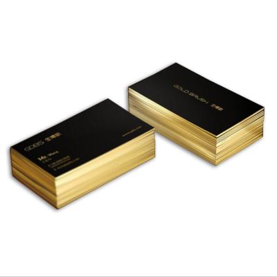 China business card business card custom luxury luxury new business card design printing card gold black edges for sale