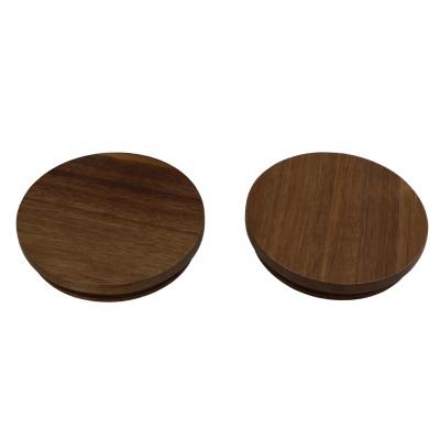 China Good Quality Disposable Good Price Customized Walnut Black Natural Jar Wooden Lid for sale