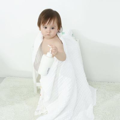 China Wholesale Child Safe Pure Cotton 95*95cm 6 Layer Gauze Baby Bath Towel Super Soft Baby Bath Towel 100% Cotton for sale