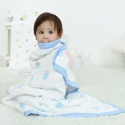 China Pure Cotton Cozy Absorbent Child Safe Gauze Baby Blanket 110*110cm-9layer for sale