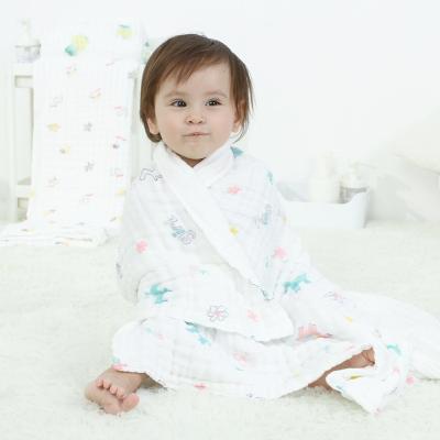 China 100% Cotton Organic Baby Animal Print Bamboo Blanket Safe For Baby Kids 6 Layers for sale