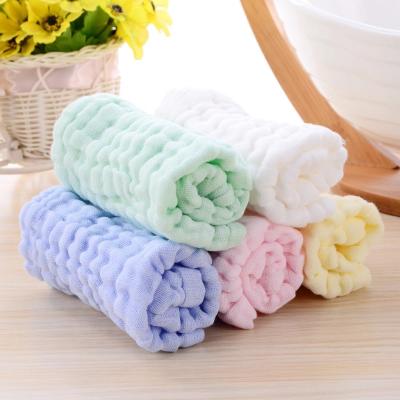 China 6 Layers Kid Safe Muslin Handkerchief Newborn Cotton Gauze Baby Face Organic Drool Towel for sale