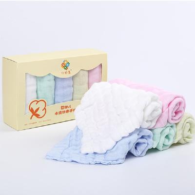 China Free Sample Baby Face Cloth Gauze Cotton Baby Square Face Super Soft Towel Safe For Kids Washed Gauze Baby Towel for sale