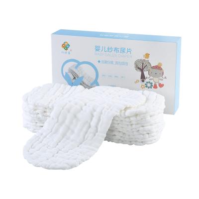 China Reusable Reusable Sterile Washable Cotton Diaper Cloth Plain Weave Baby Gauze Diapers Newborn Diapers EO for sale