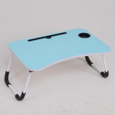 China Modern Design Folding Computer Desk Bed Comfortable Foldable Use Laptop Table With Cup Slot for sale