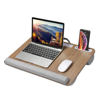 China (Size) Adjustable Lap Desk Fits up to 17 inch Laptop Built in Wrist Protection for Notebook, Tablet, Laptop Stand with Tablet, Pen and Phone Holder for sale