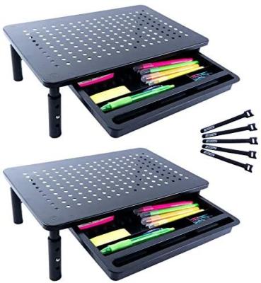 China Modem Monitor Stand Riser With Organizer Drawer Stand For Adjustable Computer Monitor Holder for sale