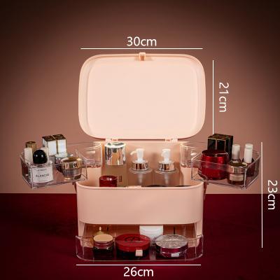 China Eco-friendly Portable Cosmetic Perfume Lipstick Storage Box PP Makeup Organizer for sale