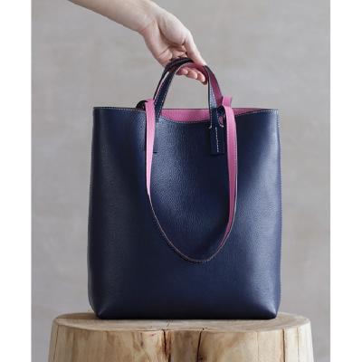 China Fashion Fashion Use Tote Genuine Leather Bilateral Handbags For Ladies Shopping Bags Women for sale