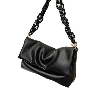 China 2021 fashion shoulder bag for ladies girls women bag women high quality chain shoulder metal shoulder bag custom handbags for sale