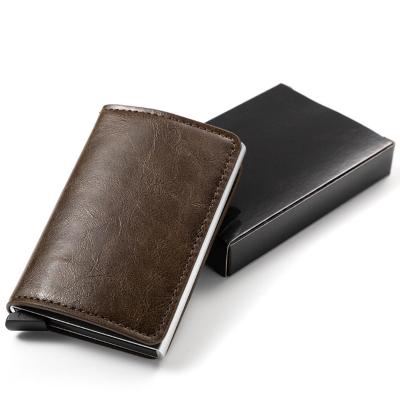 China Fashion Genuine Leather Women Zipper Pocket Card Holder Case Zipper Coin Purse Women Business Card Holder Credit Card Holder Unisex for sale