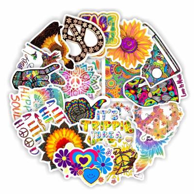 China 50PCS Decorative Sticker Vinyl Trippy Waterproof Stickers For Hippies Laptop Bumper Headphones Phone Skateboard Bumper Computer for sale