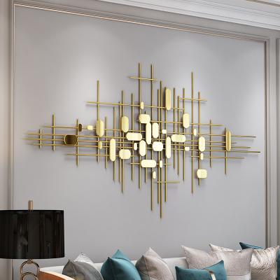 China Other Modern light luxury wall decoration iron hanging decoration living room background wall hanging parts bedroom dining room decora for sale