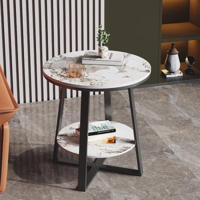 China EUROPEAN Sofa rock board side a few net red simple modern Nordic living room corner several small round table light luxury household for sale