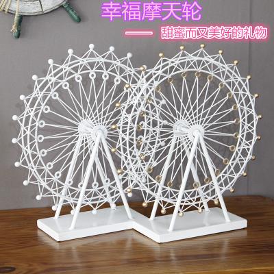 China Other Nordic metal Ferris wheel pendulum model props rotating home crafts coffee shop decoration for sale