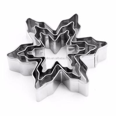 China Viable Cookie Cutter Heart Shape Star Flower Decorating Mold Kitchen Stainless Steel Bakeware Tools (Snowflake) for sale