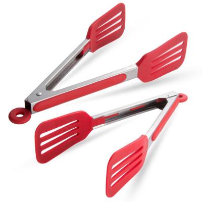 China Metal Silicone Stainless Steel Frying Bread Tongs Silicone Food Tongs Bread Tongs GRILL Tongs Salad Tongs Stainless Steel Tongs for sale