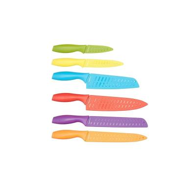 China Durable 12-Piece Colored Stainless Steel Knife Set for sale