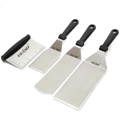 China Easily Cleaned Griddle Scraper - 3 Griddle Spatulas - Great for Flat Cast Iron Griddle BBQ Grill Surface for sale