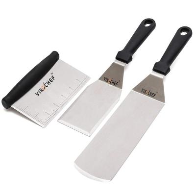 China Easily Cleaned Griddle Scraper - 2 Griddle Spatulas - Great for Flat Cast Iron Griddle BBQ Grill Surface for sale