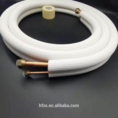 China Home 1/4 3/8 Slot Insulation Copper Tube With Accessories Air Conditioner AC Insulated Copper Tube for sale