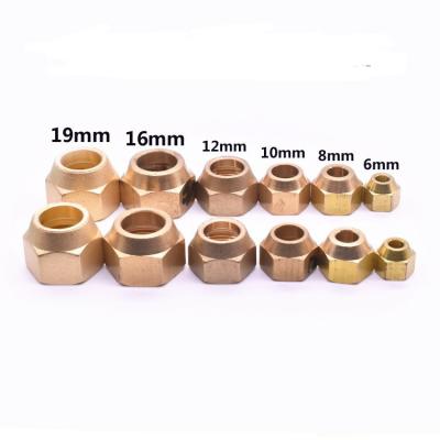 China Home Condition and Air Refrigeration Fittings High Quality Short Alloy Spindle Brass Nut for sale