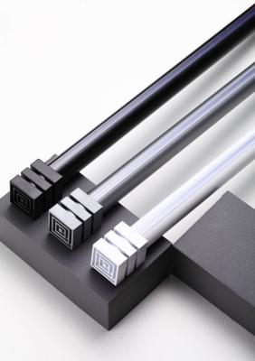 China Thickened mute aluminum alloy bracket side perforated curtain track single pole double pole for sale